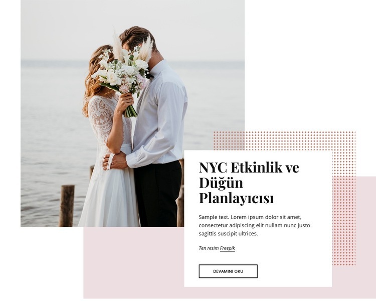 NYC etkinlik ve düğün planlamacıları Web sitesi tasarımı