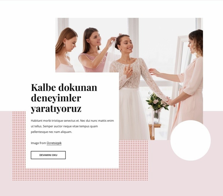 Düğün planlama ve etkinlik tasarımı Web sitesi tasarımı