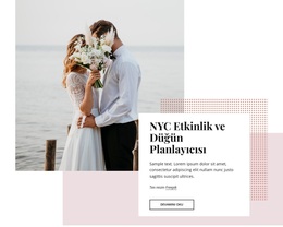 NYC Etkinlik Ve Düğün Planlamacıları - Sürükle Ve Bırak WordPress Teması