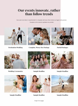We Create Bespoke Weddings - Best Website Builder