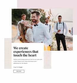 The Most Beautiful Wedding Locations - Simple Website Template