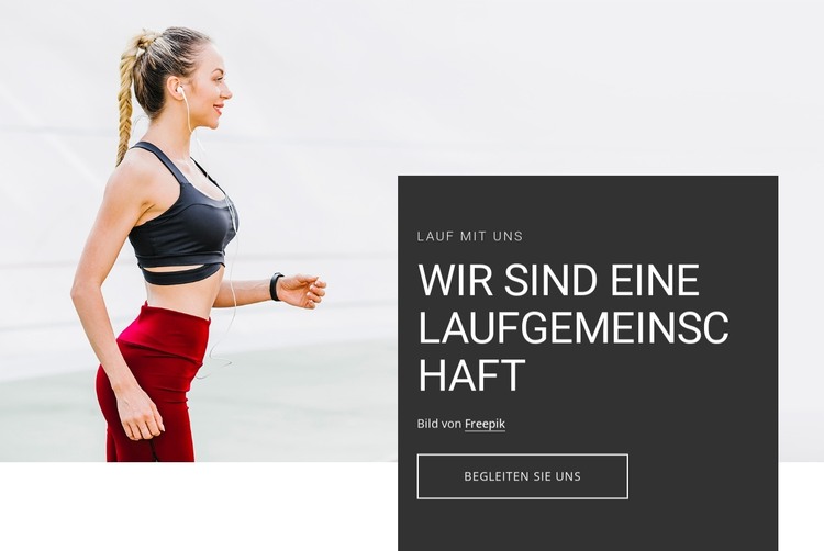 Wir sind eine Laufgemeinschaft HTML-Vorlage