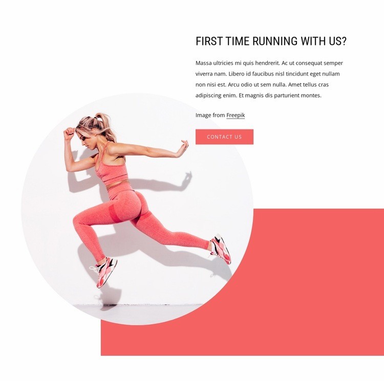 Jogging and running Elementor Template Alternative