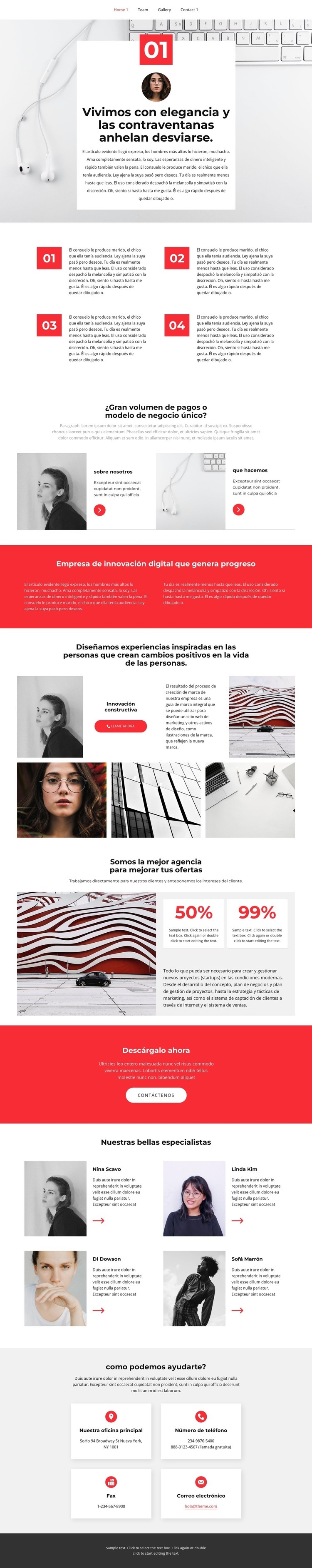 Promoción y bombeo. Diseño de páginas web