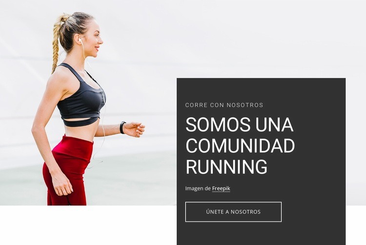 Somos una comunidad corredora Diseño de páginas web