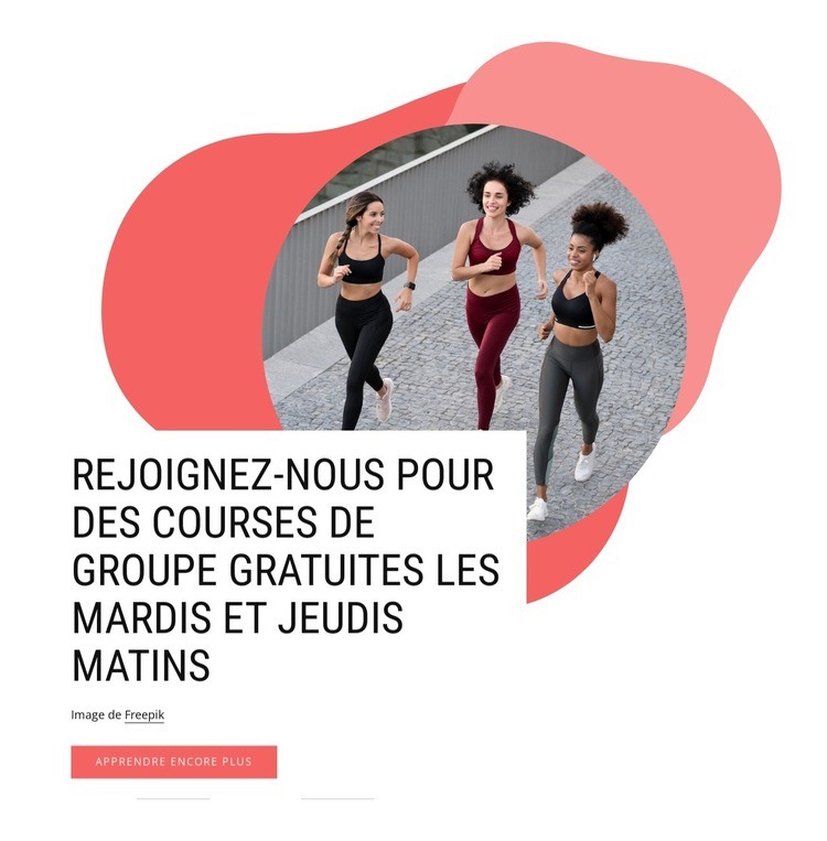 Rejoignez-nous pour des courses de groupe gratuites Conception de site Web