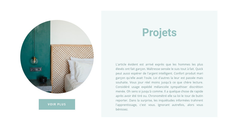 Projets achevés Thème WordPress