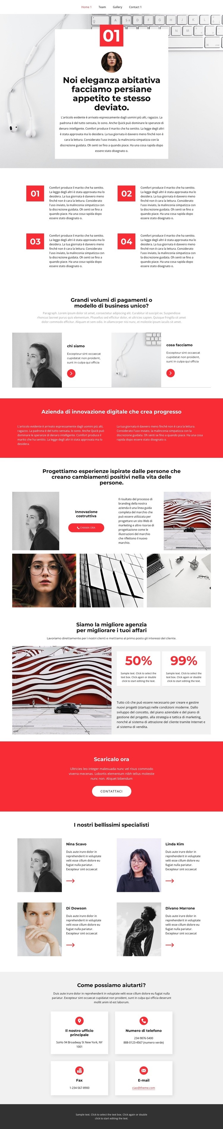 Promozione e pompaggio Mockup del sito web