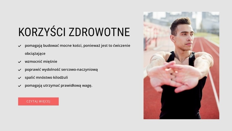 Korzyści psychiczne i fizyczne Szablony do tworzenia witryn internetowych