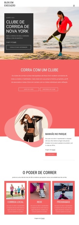 Clube De Corrida De Nova York - Drag And Drop HTML Builder