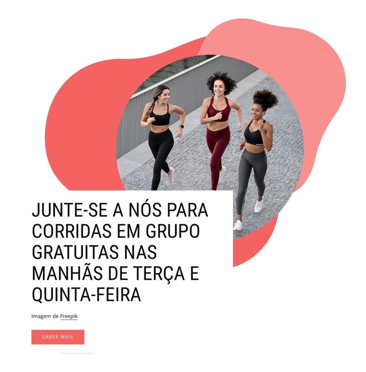 Junte-se a nós para corridas em grupo gratuitas Modelos de construtor de sites