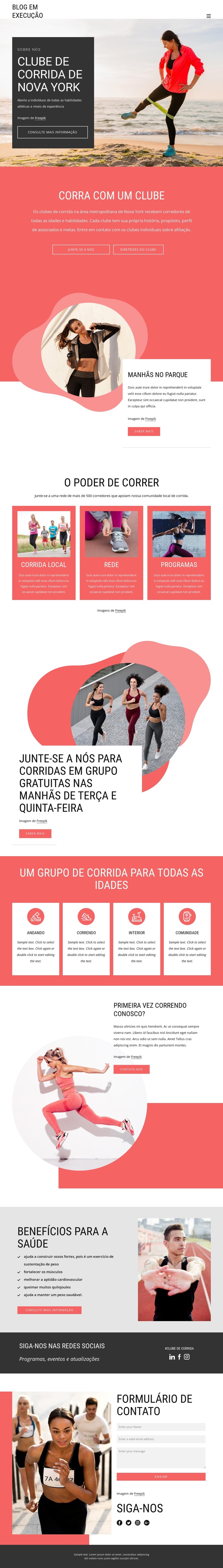 Clube de corrida de Nova York Template CSS