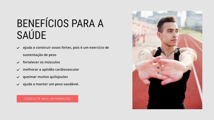 Benefícios mentais e físicos Landing Page