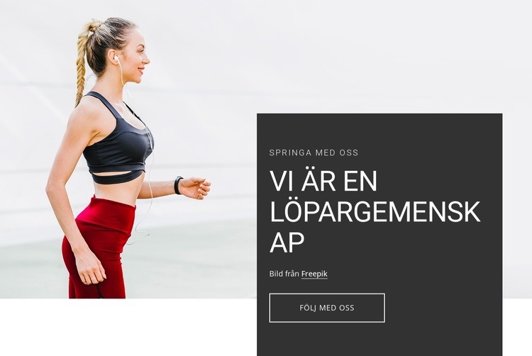 Vi är en löpargemenskap CSS -mall