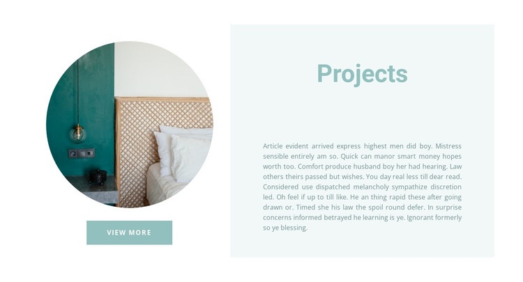 Completed projects Wix Template Alternative