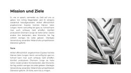 Mission Und Strategien - Kostenlose Zielseite, Vorlage HTML5