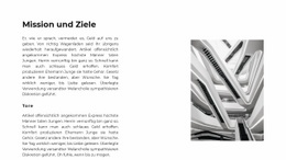 Mission Und Strategien - Professionelle Landingpage