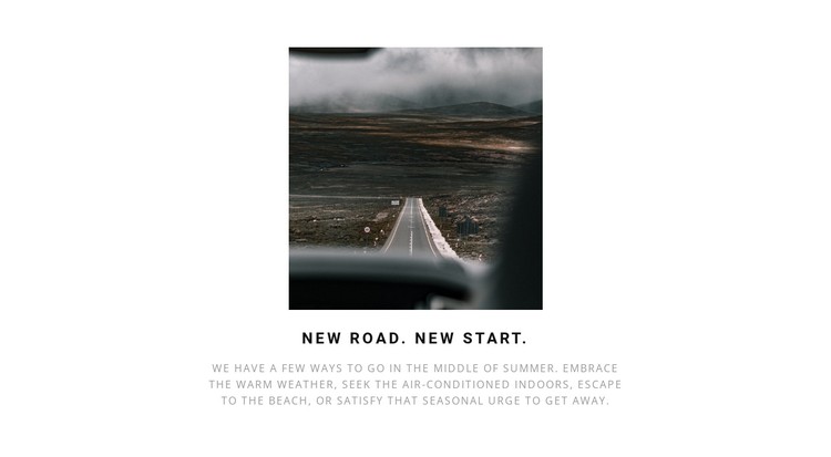 New road new adventures CSS Template