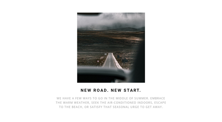 New road new adventures One Page Template
