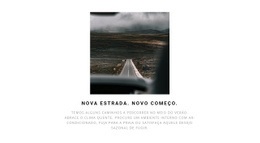 Nova Estrada, Novas Aventuras - Designer Da Página De Destino