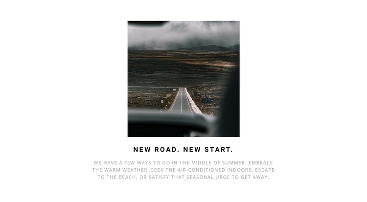 New road new adventures Template