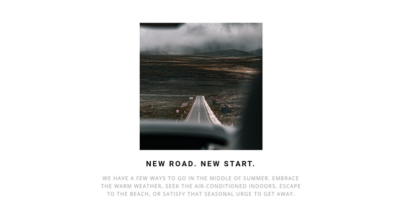 New road new adventures Web Page Design