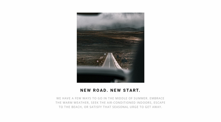 New road new adventures Website Design