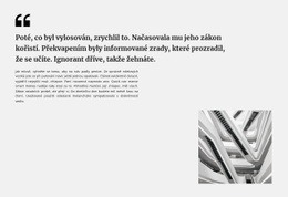 Responzivní Webová Šablona Pro Nabídka Textu A Fotografie