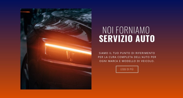 Stazione di servizio Mockup del sito web