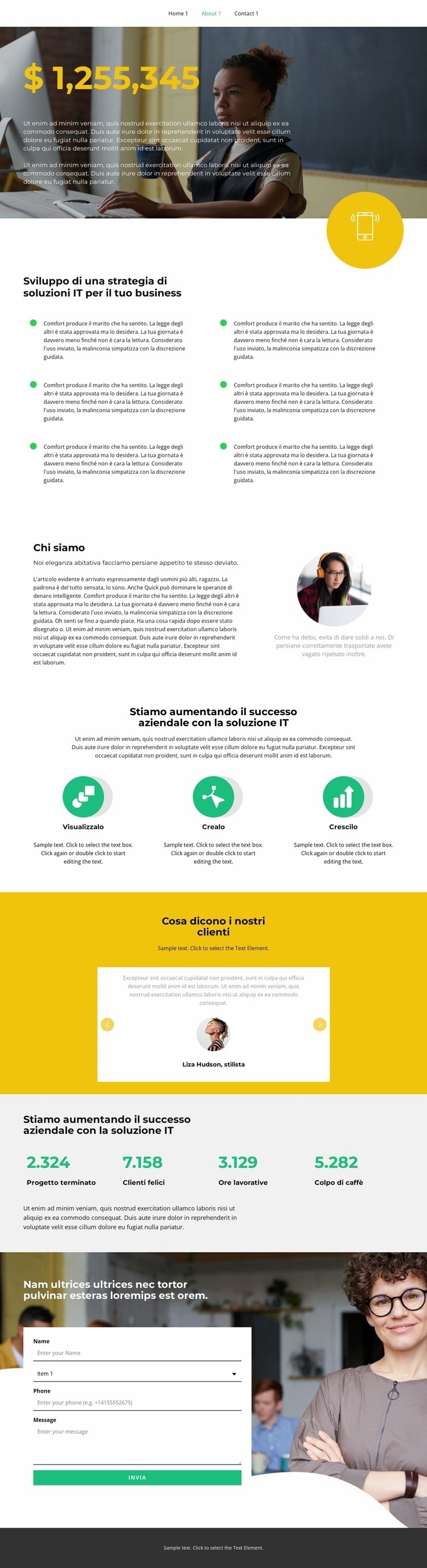 More details about our project Mockup del sito web