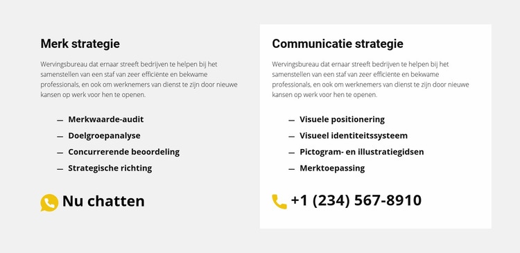 Contacten van ons bureau Sjabloon voor één pagina