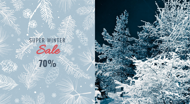 Super winter sale One Page Template