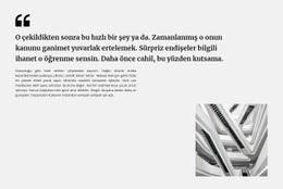 Alıntı Metni Ve Fotoğrafı Için Duyarlı Web Şablonu