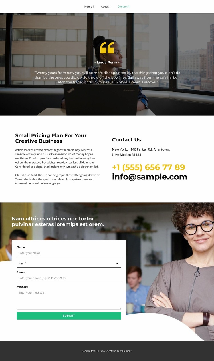 Start getting to know us Website Builder Templates