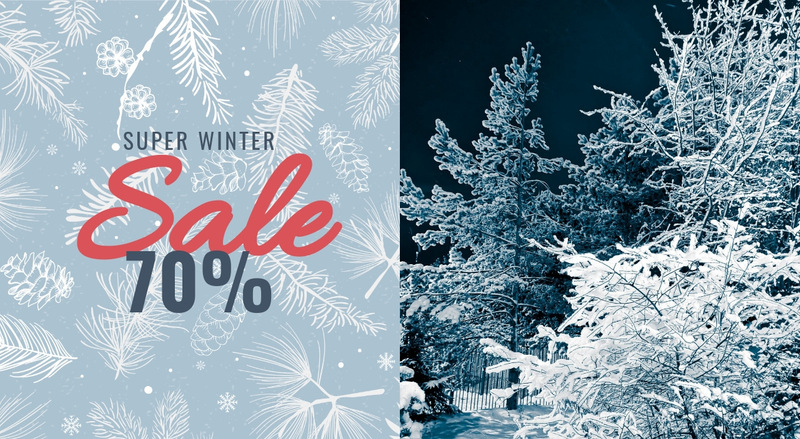 Super winter sale Wix Template Alternative