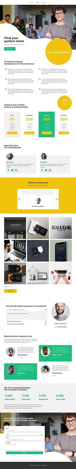 One and two - WordPress Theme by Nicepage