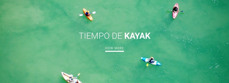 Club de kayak deportivo Maqueta de sitio web