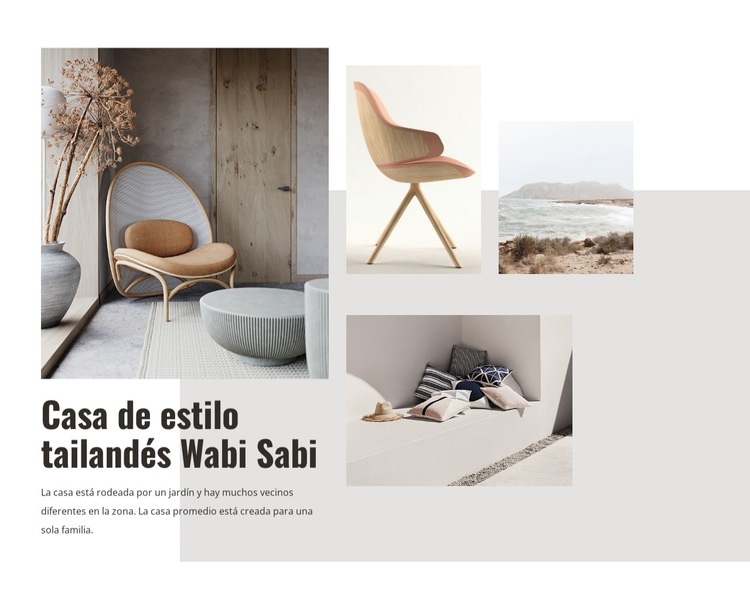 Thai interior design Plantilla de sitio web