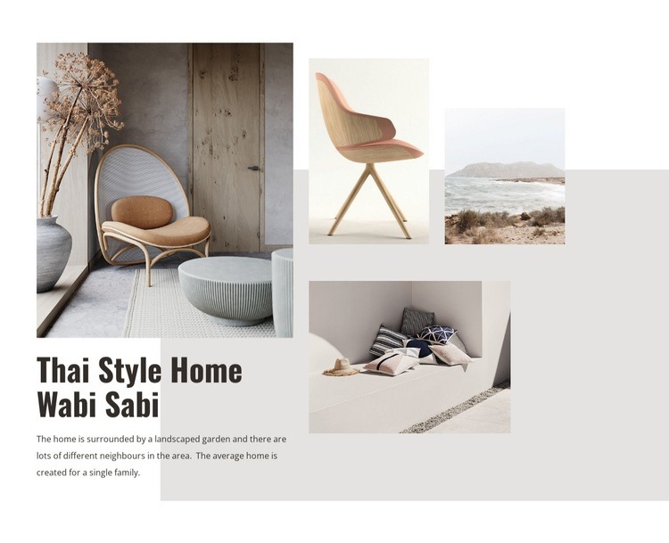 Thai interior design Homepage Design