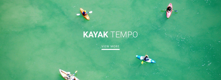 Club sportivo di kayak Modello di sito Web
