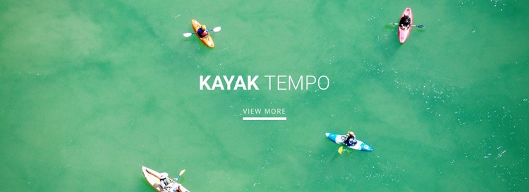 Club sportivo di kayak Pagina di destinazione