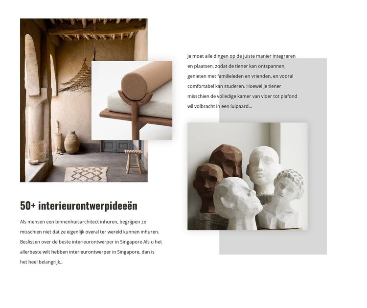 Ontwerp, decoratie en constructie Website ontwerp