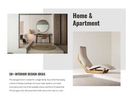 Expertly Crafting Interior Spaces - One Page Template For Any Device