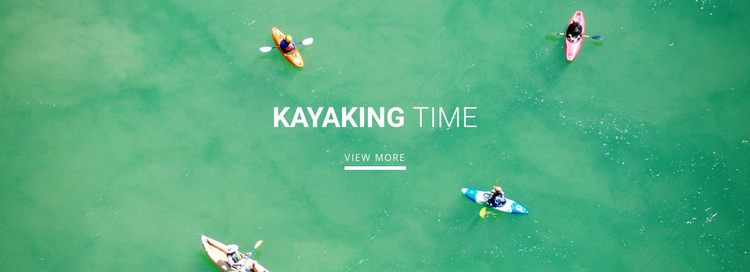Sports kayaking club One Page Template