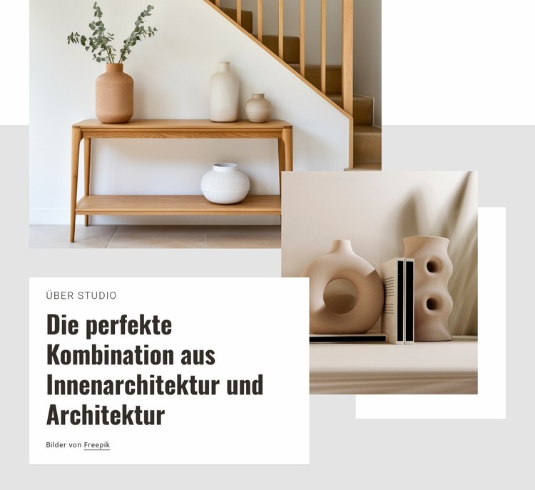 Innenarchitektur eines Hotels Website Builder-Vorlagen