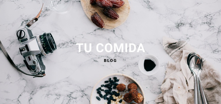 Tu comida sabrosa favorita Maqueta de sitio web