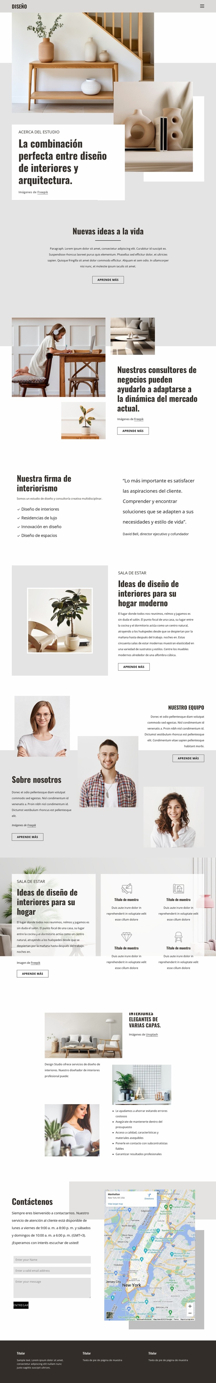 Combinación de interior y diseño. Plantilla Joomla