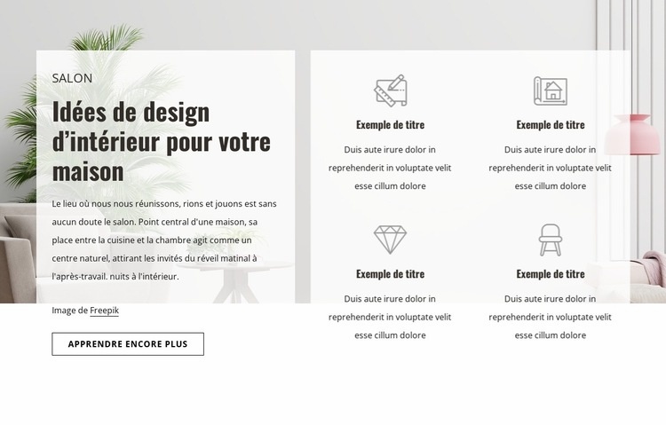 Concevoir des espaces de qualité Créateur de site Web HTML