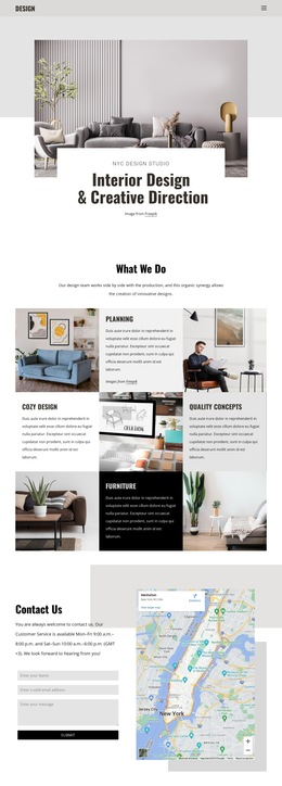 Interior design, decorating, and construction - HTML5 Template by Nicepage