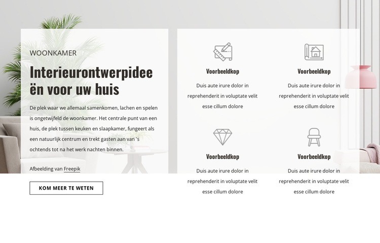 Kwaliteitsruimtes ontwerpen HTML5-sjabloon